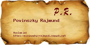 Povinszky Rajmund névjegykártya